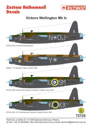 Techmod 72135 - Vickers Wellington IC 1/72 – immagine 2