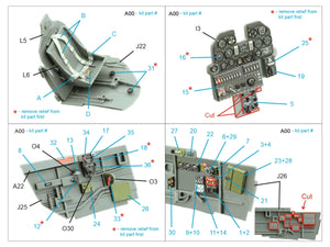 Quinta Studio QD32217 P-40N early 3D-Printed coloured Interior on decal paper (Hasegawa/Eduard) 1/32 – Bild 2