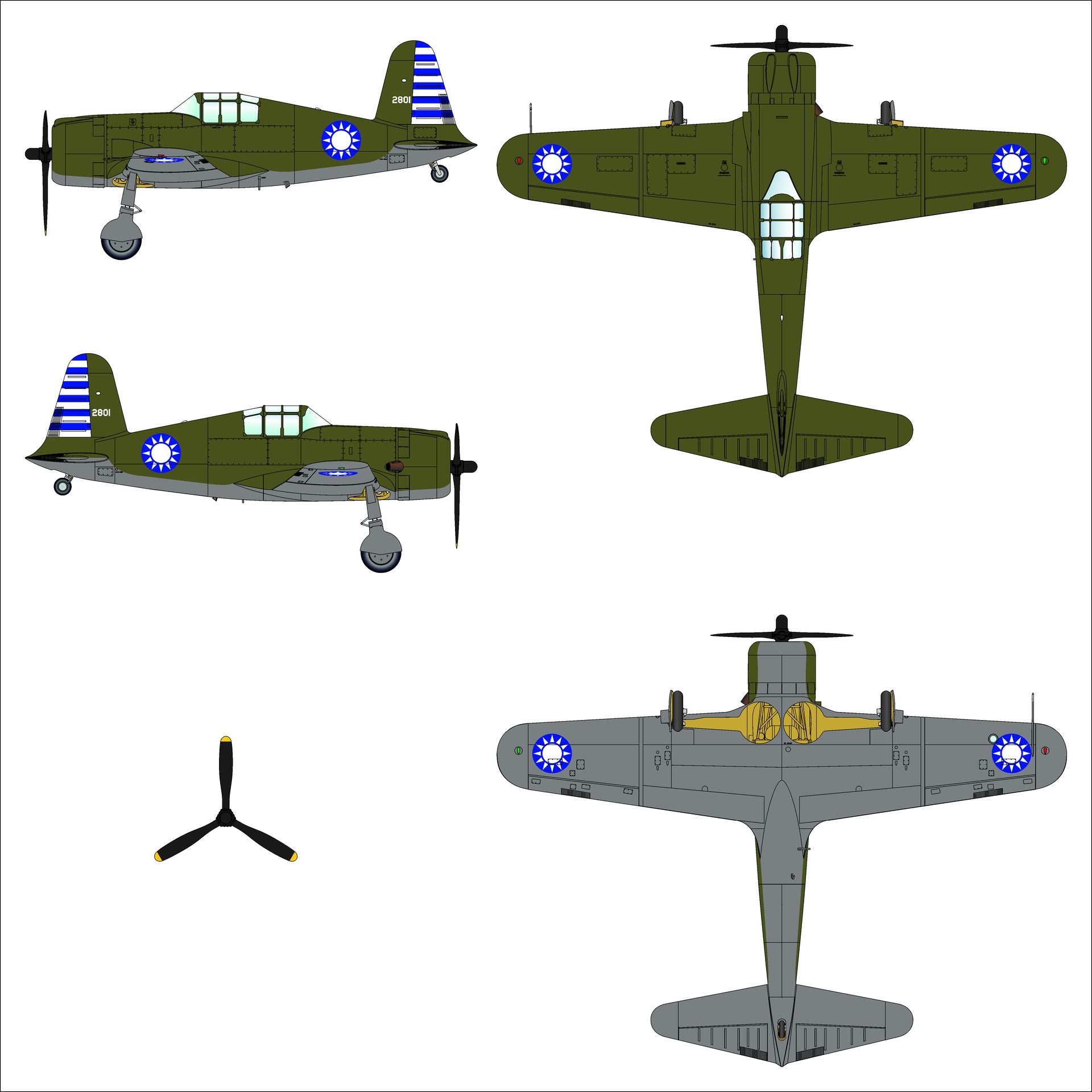 Dora Wings 48053 Vultee P-66 Vanguard 1/48 – Bild 7