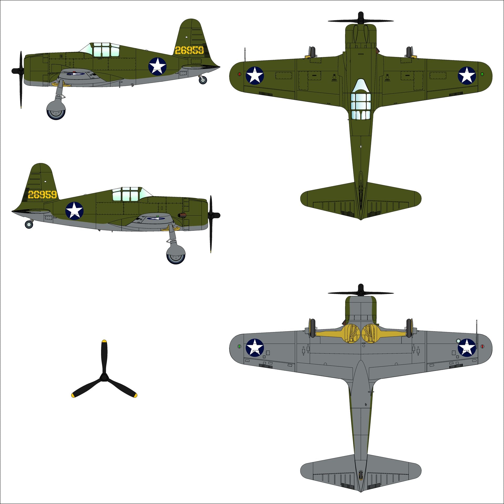 Dora Wings 48053 Vultee P-66 Vanguard 1/48 – Bild 9
