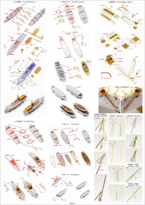 Pontos 35029F1 IJN NAGATO 1941 Detail Up Set 1/350 – imagen 22