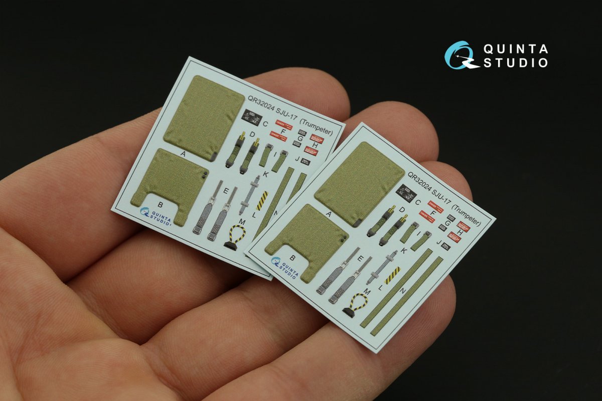 Quinta Studio QD32100 F/A-18F late / EA-18G 3D-Printed &amp;amp; coloured Interior on decal paper (Trumpeter) 1/32 – immagine 3