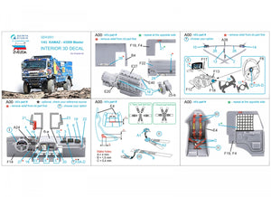 Quinta Studio QD43001 KAMAZ-43509 3D-Printed coloured Interior on decal paper (Zvezda) 1/43 – imagen 2