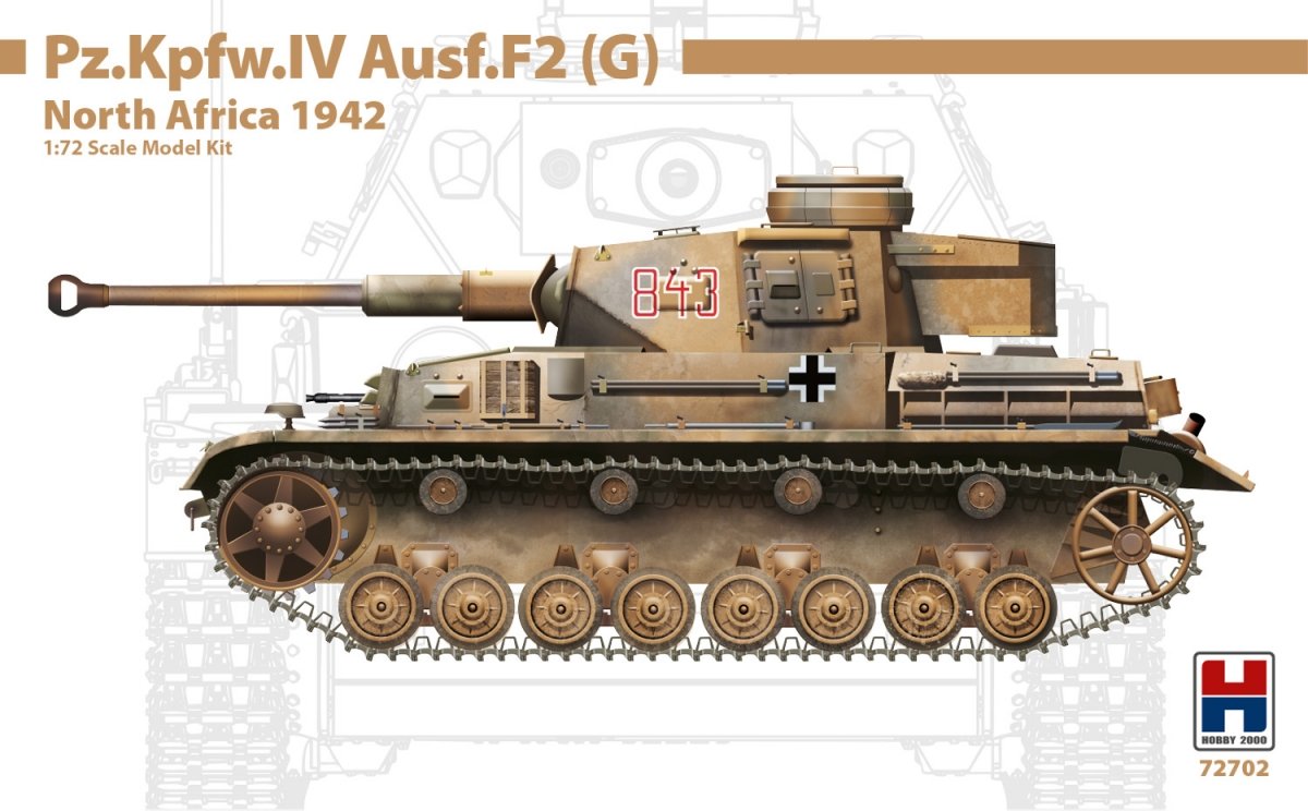 Hobby 2000 72702 Pz.Kpfw.IV Ausf.F2 (G) Afrique du Nord 1942 – DRAGON + CARTOGRAF 1/72 