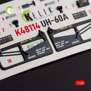 KELIK K48114 UH-60A Black Hawk - Type 2 &amp;quot; Defence Intelligence of Ukraine&amp;quot; interior 3D decals for ICM kit 1/48 – imagen 5