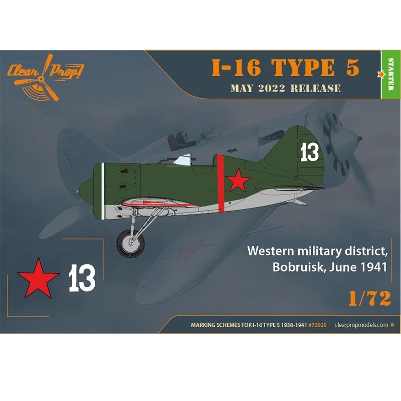 Clear Prop! CP72025 I-16 Type 5 (1938-1941) STARTER KIT 1/72 – zdjęcie 7
