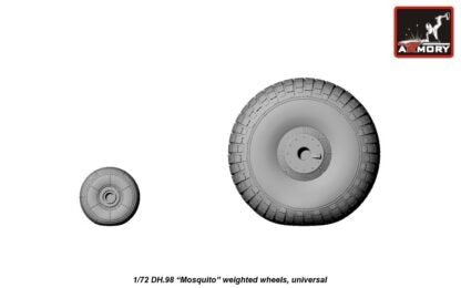 Armory Models AW72406 deHavilland DH.98 Mosquito wheels, “checkerboard” tire pattern, weighted 1/72 – Bild 3