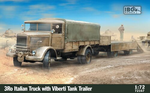 IBG 72167 3Ro Italian Truck with Viberti Tank Trailer 1/72