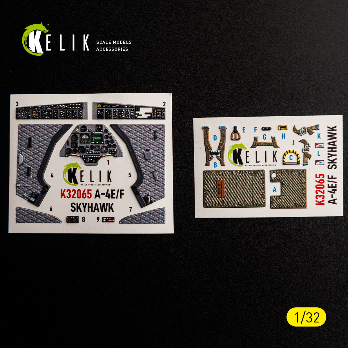 KELIK K32065 A-4E/F SKYHAWK - interior 3D decals for Hasegawa kit 1/32 – imagen 2