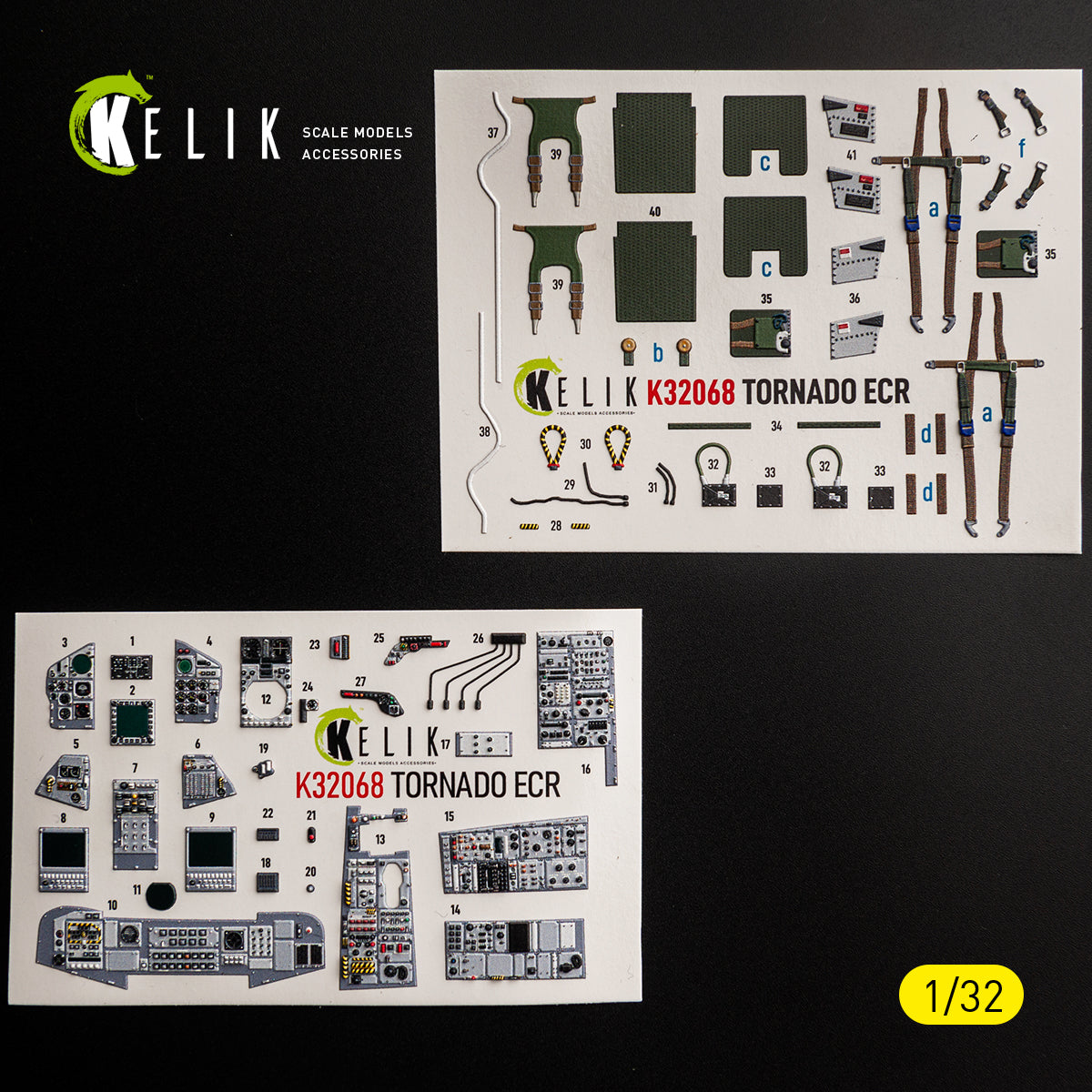 KELIK K32068 TORNADO ECR - interior 30 decals for Revell kit 1/32 – imagen 2