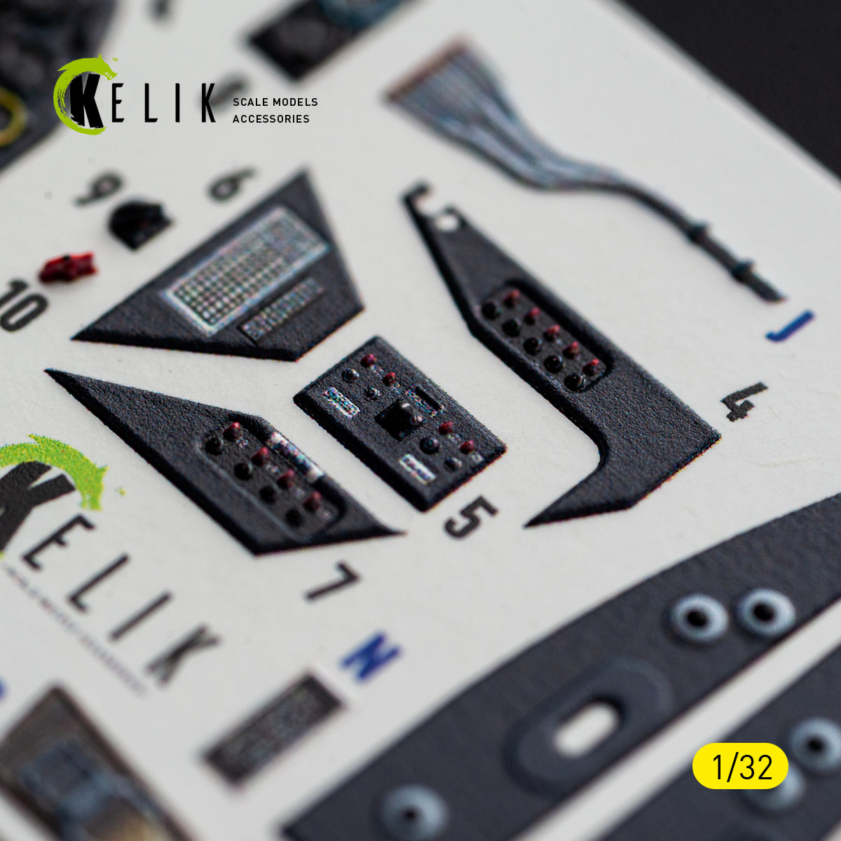 KELIK K 32056 Bf-109 G2/4 - interior 3D decals for Revell kit 1/32 – imagen 4