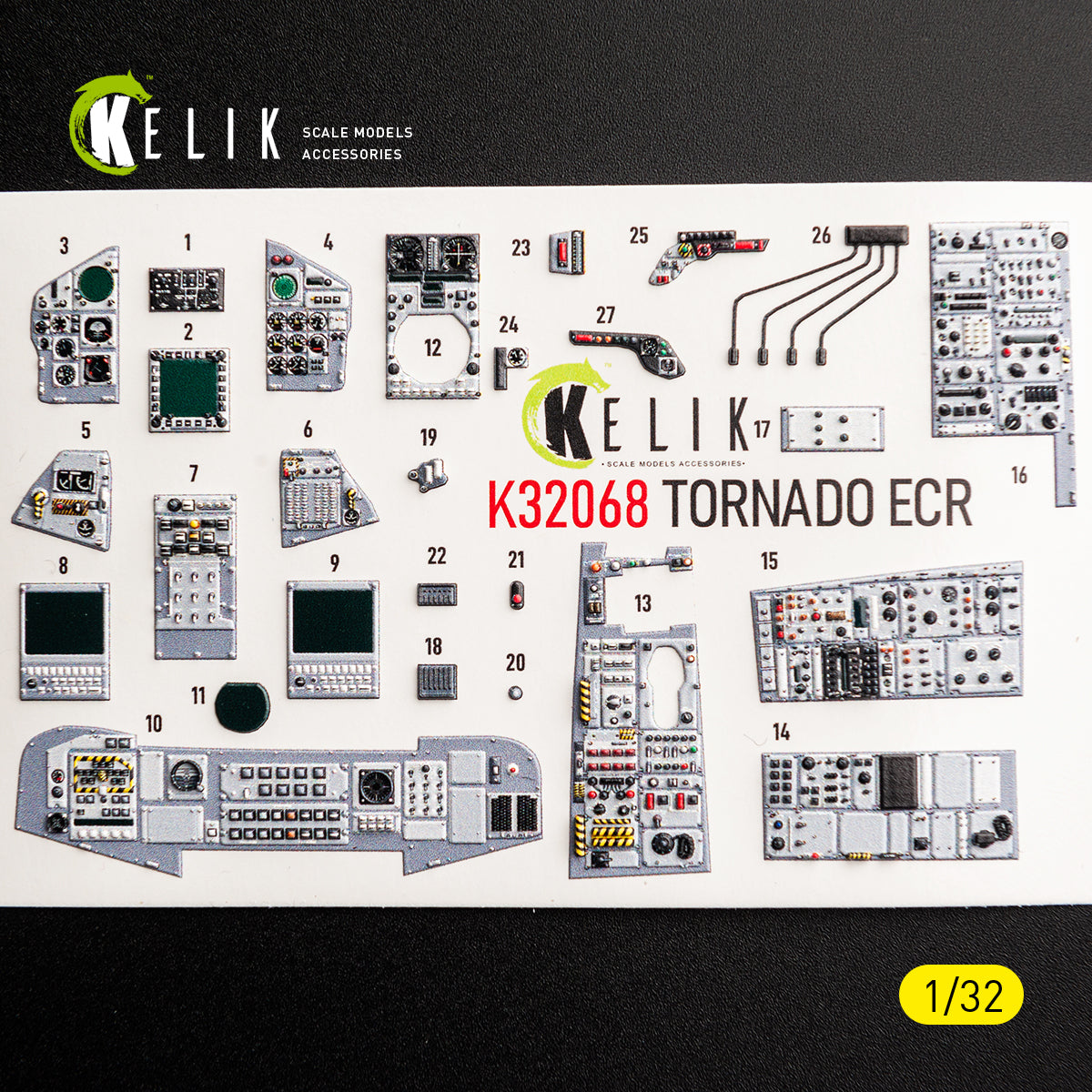 KELIK K32068 TORNADO ECR - interior 30 decals for Revell kit 1/32 – imagen 4