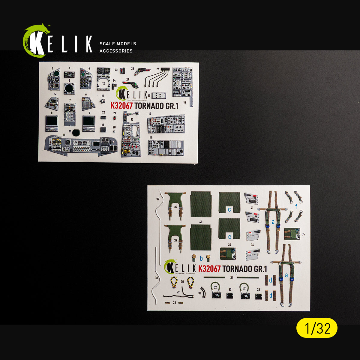 KELIK K32067 TORNADO GR.1 - interior 3D decals for Revell kit 1/32