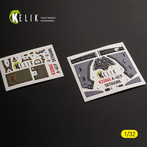 KELIK K32065 A-4E/F SKYHAWK - interior 3D decals for Hasegawa kit 1/32