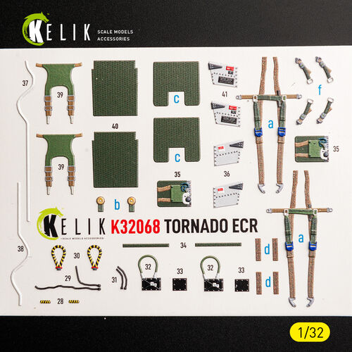 KELIK K32068 TORNADO ECR - interior 30 decals for Revell kit 1/32