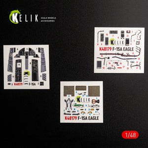 KELIK K48179 F-15A - interior 3D decals for Hasegawa kit 1/48 – Bild 2