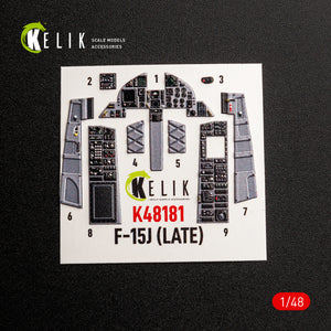 KELIK K48181 F-15.1 (Late) - interior 3D decals for Hasegawa kit 1/48 – Bild 2