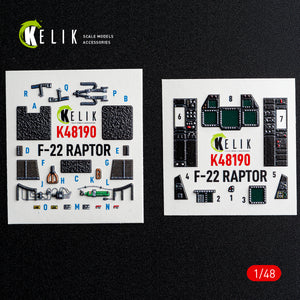 KELIK K48190 F-22 Raptor - interior 3D decals for Hasegawa kit 1/48 – imagen 2