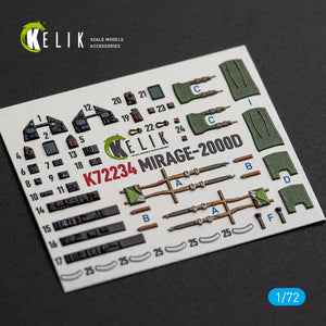 KELIK K72234 Mirage-20000 - interior 3D decals for DreamModel kit 1/72 – Bild 2