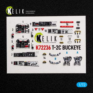 KELIK K72236 T-2C BUCKEYE - interior 3D decals for Wolfpack kit 1/72 – image 2