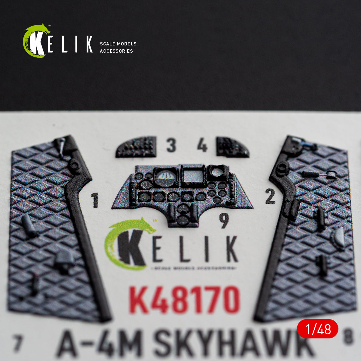 KELIK K48170 A-4M SKYHAWK - interior 3D decals for Hasegawa kit (1/48) – imagen 9