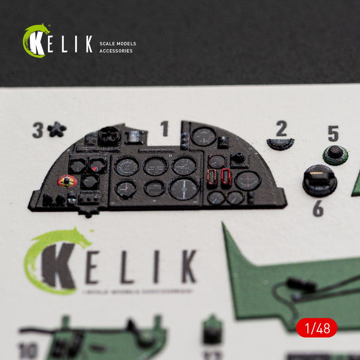 KELIK K48173 Hurricane Mk.IIC - interior 3D decals for HobbyBoss kit 1/48 – imagen 3