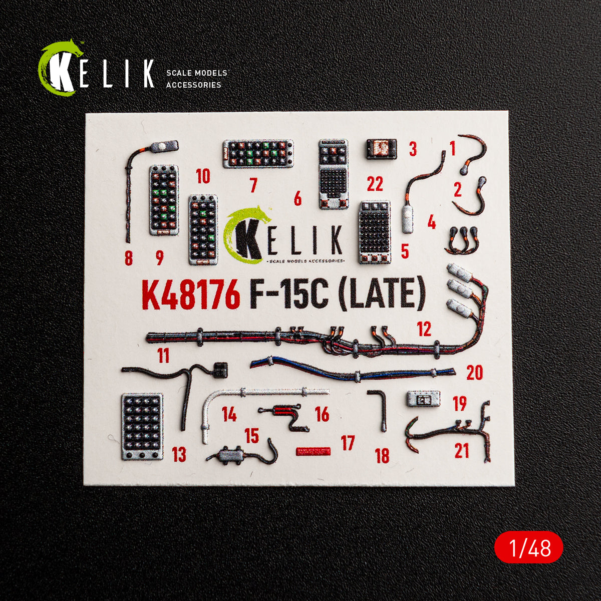 KELIK K48176 F-15C (Late) - interior 3D decals for Hasegawa kit 1/48 – Bild 5