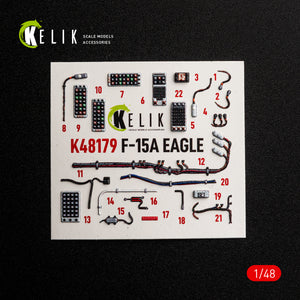 KELIK K48179 F-15A - interior 3D decals for Hasegawa kit 1/48 – Bild 5