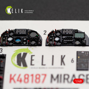 KELIK K48187 Mirage F1C/CR - interior 3D decals for Italeri kit 1/48 – imagen 3