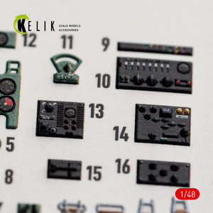 KELIK K48189 A6M2b Zero - interior 3D decals for Academy kit 1/48 – Bild 3