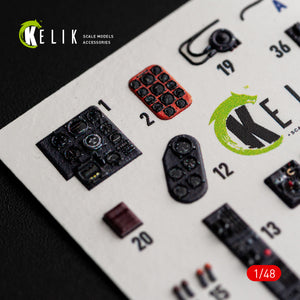 KELIK K48192 He-111 H-20 - interior 3D decals for ICM kit 1/48 – imagen 3