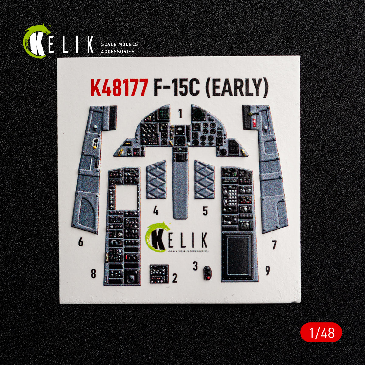 KELIK K48177 F-15C (Early) - interior 3D decals for Hasegawa kit 1/48 – Bild 8