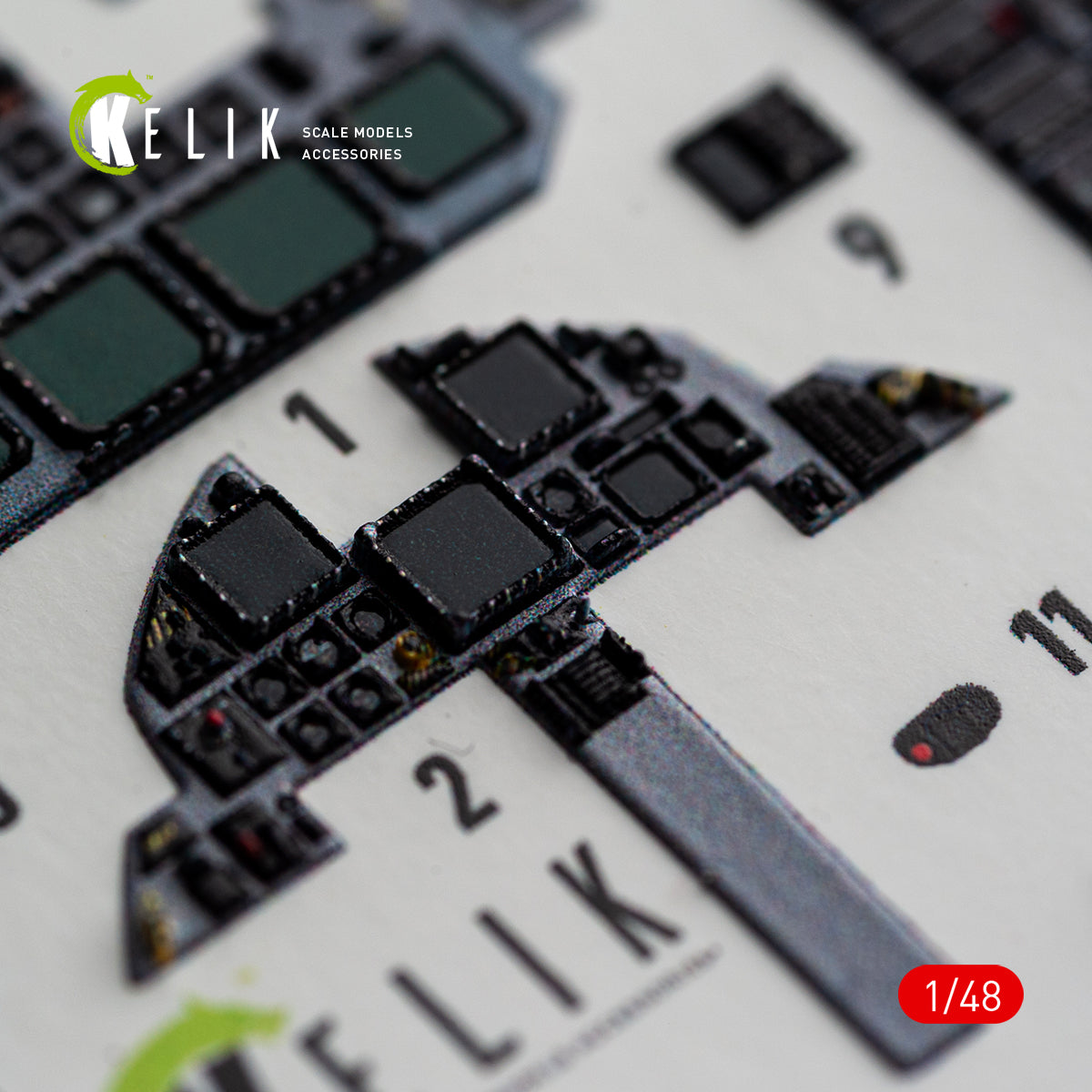 KELIK 48185 F-15E (Late) - interior 3D decals for Hasegawa kit 1/48 – image 7