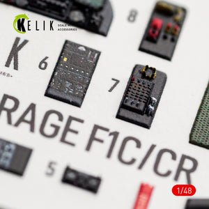 KELIK K48187 Mirage F1C/CR - interior 3D decals for Italeri kit 1/48 – imagen 4