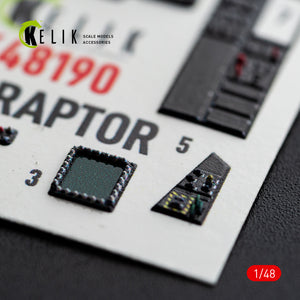 KELIK K48190 F-22 Raptor - interior 3D decals for Hasegawa kit 1/48 – imagen 4
