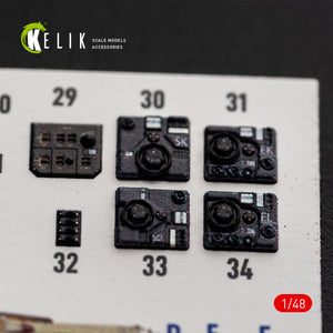 KELIK K48191 He-111 H-16 - interior 3D decals for ICM kit 1/48 – Bild 4