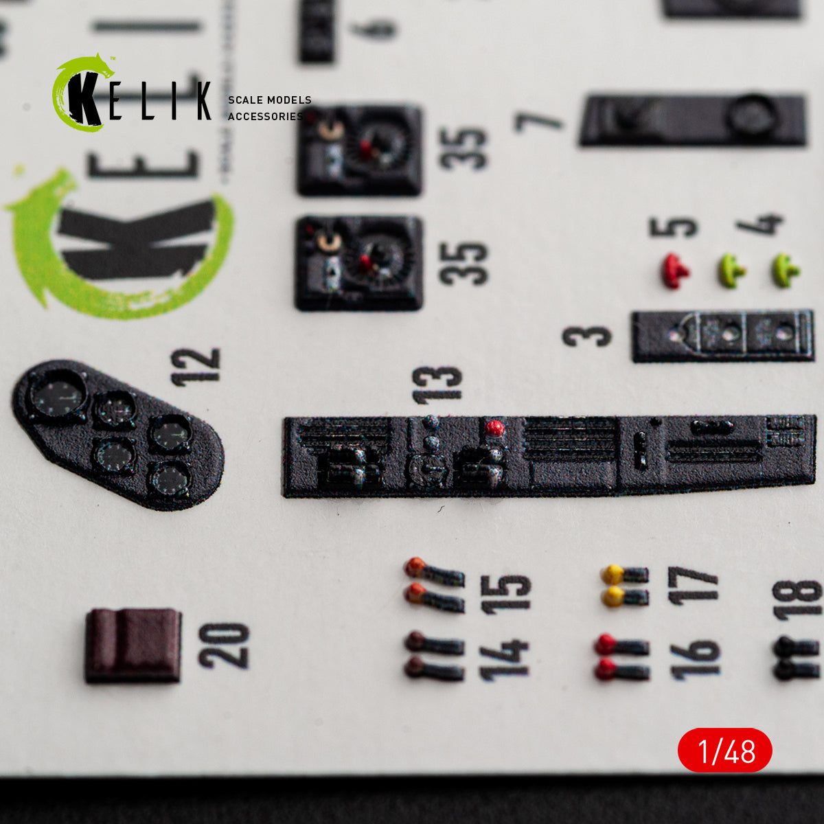 KELIK K48192 He-111 H-20 - interior 3D decals for ICM kit 1/48 – imagen 4