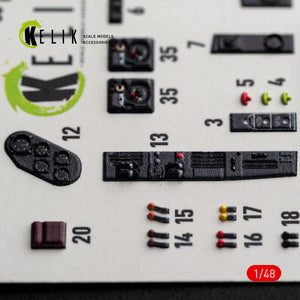 KELIK K48192 He-111 H-20 - interior 3D decals for ICM kit 1/48 – imagen 4