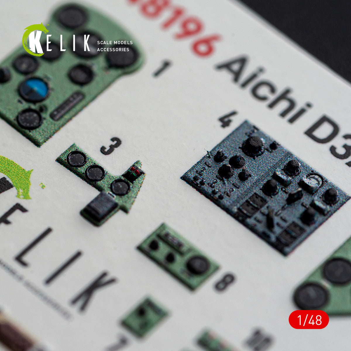 KELIk Aichi K48196 D3A2 Val - interior 3D decals for Wingsy Kits kit 1/48 – immagine 4