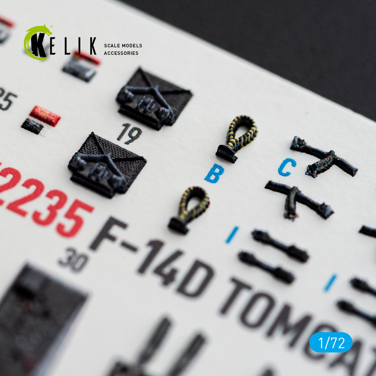KELIK K72235 F-140 Tomcat - interior 3D decals for Tamiya kit 1/72 – immagine 4