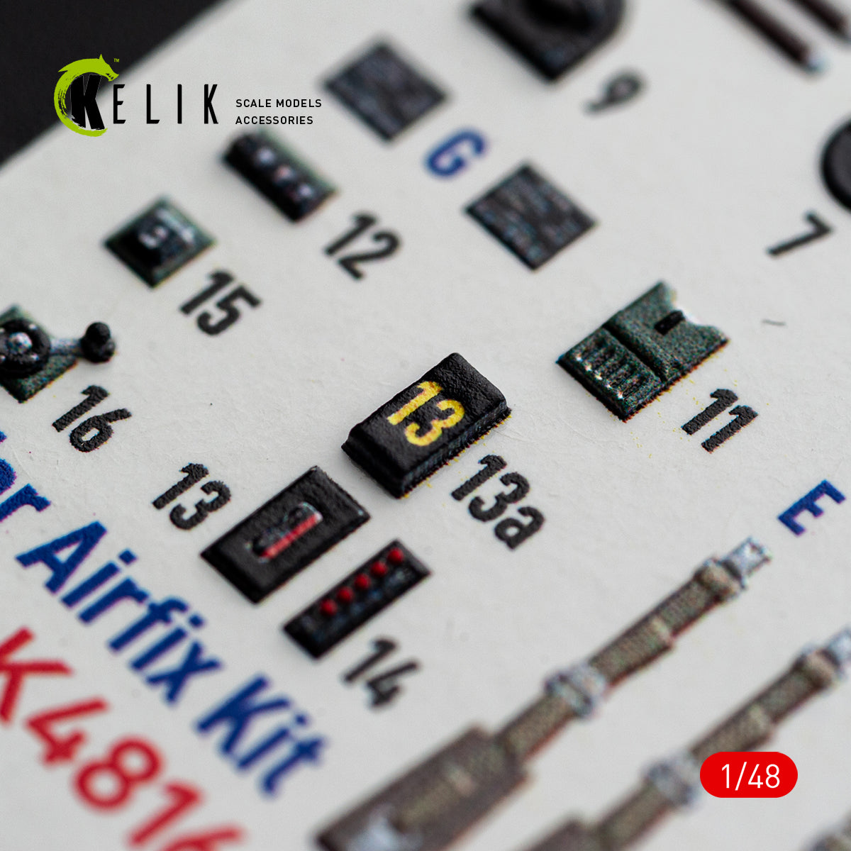 KELIK K48166 Spitfire TR.9 - interior 3D decals for Airfix kit 1/48 – imagen 5