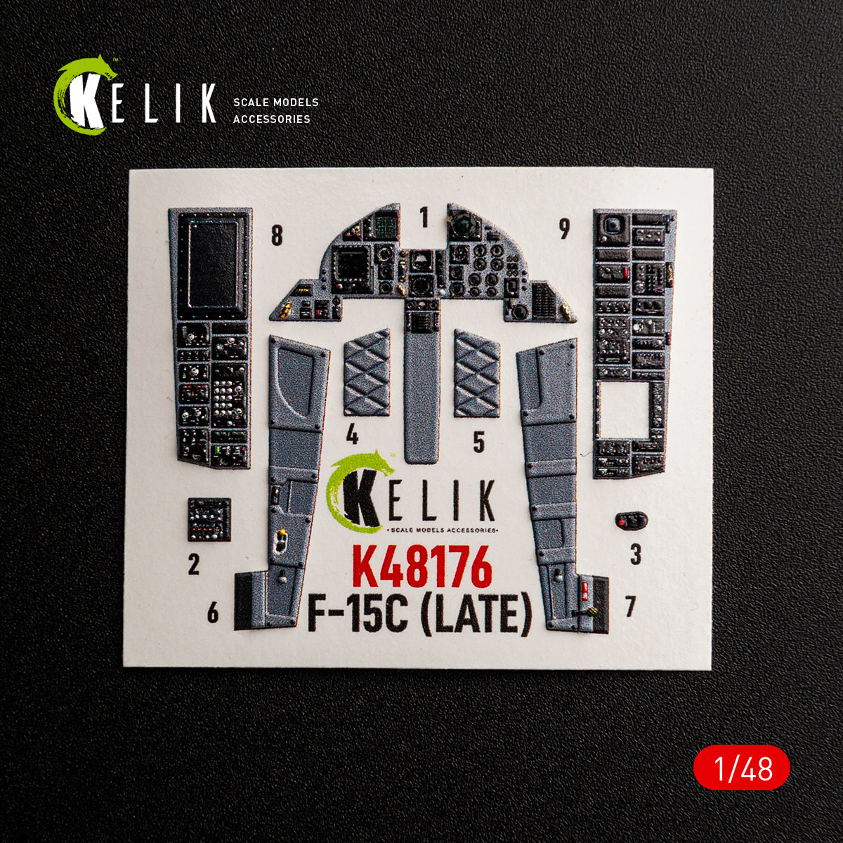 KELIK K48176 F-15C (Late) - interior 3D decals for Hasegawa kit 1/48 – Bild 7