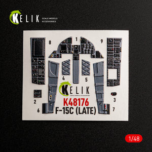 KELIK K48176 F-15C (Late) - interior 3D decals for Hasegawa kit 1/48 – Bild 7
