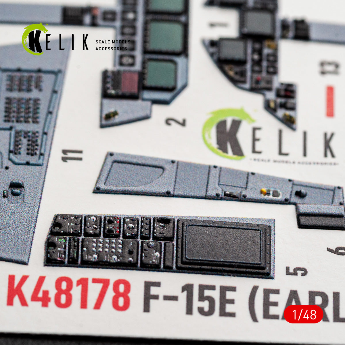 KELIK K48178 F-15E (Early) - interior 3D decals for Hasegawa kit 1/48 – Bild 5