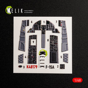 KELIK K48179 F-15A - interior 3D decals for Hasegawa kit 1/48 – Bild 7