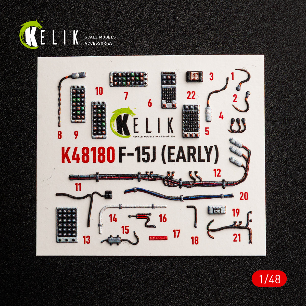 KELIK K48180 F-151 (Early) - interior 3D decals for Hasegawa kit 1/48 – image 9