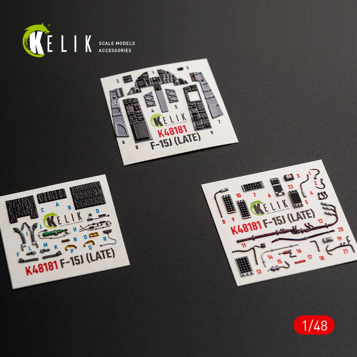 KELIK K48181 F-15.1 (Late) - interior 3D decals for Hasegawa kit 1/48 – Bild 7