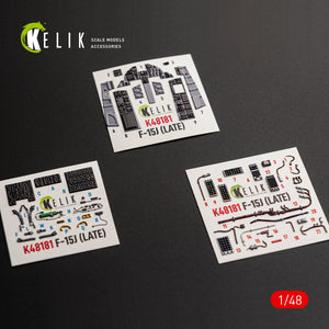 KELIK K48181 F-15.1 (Late) - interior 3D decals for Hasegawa kit 1/48 – Bild 7