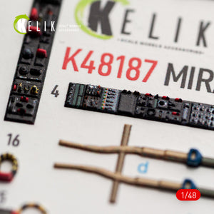 KELIK K48187 Mirage F1C/CR - interior 3D decals for Italeri kit 1/48 – imagen 5