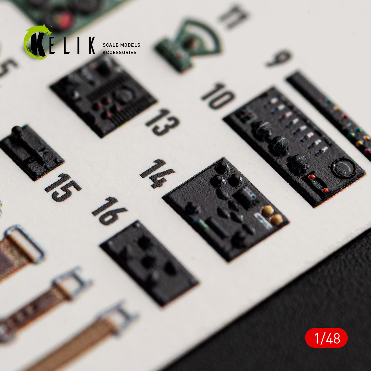 KELIK K48189 A6M2b Zero - interior 3D decals for Academy kit 1/48 – Bild 5